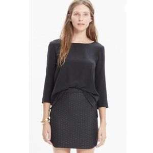Madewell Silk Retrospect Top in True Black